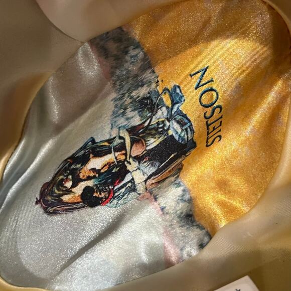 Stetson Men's 6x Fur Felt Skyline Hat Matching Self-Felt Hatband Black 7 3/4 NWT - Picture 11 of 13